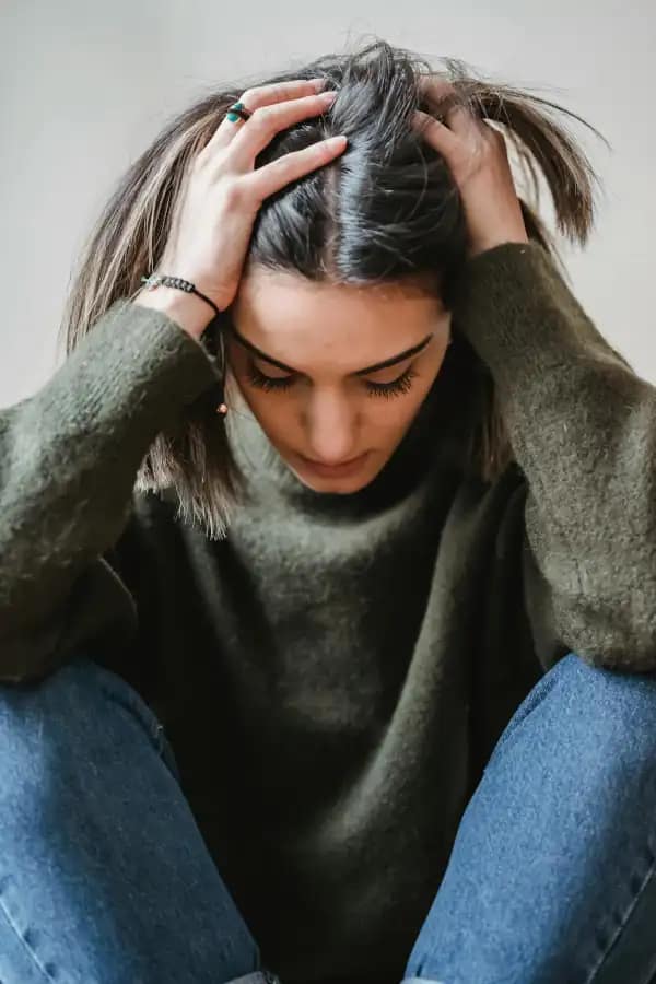 Repeating Despair. Distraught and exhausted lady whose loved one is still in active alcohol or drug dependency. Overwhelmed, feeling powerless and alone.